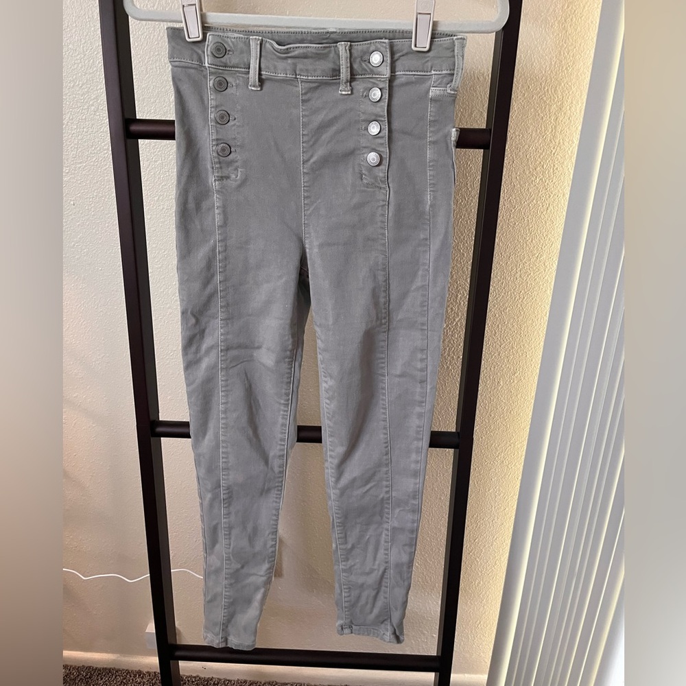 American Eagle Outfitters Light Gray Stretch Jeans